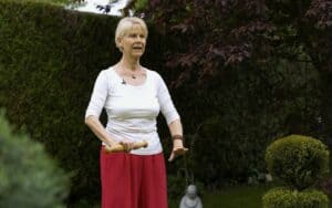 Shū Xiě Gōng mit dem Stab