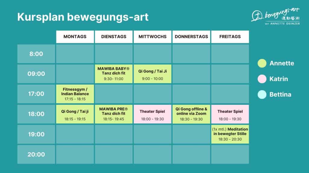 bewegungs-art Kursplan Kalender 2025
